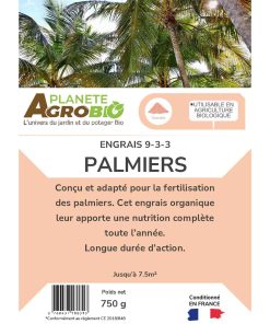 Engrais micro granulés palmiers 750g (NPK 9-3-3) – Image 3