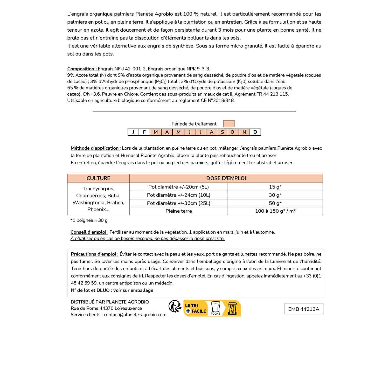 Engrais micro granulés palmiers 1.5Kg (NPK 9-3-3) – Image 4