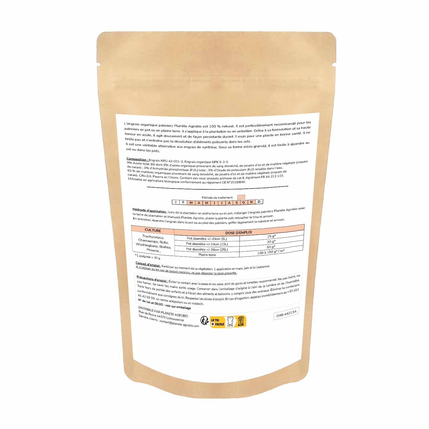 Engrais micro granulés palmiers 1.5Kg (NPK 9-3-3) – Image 2