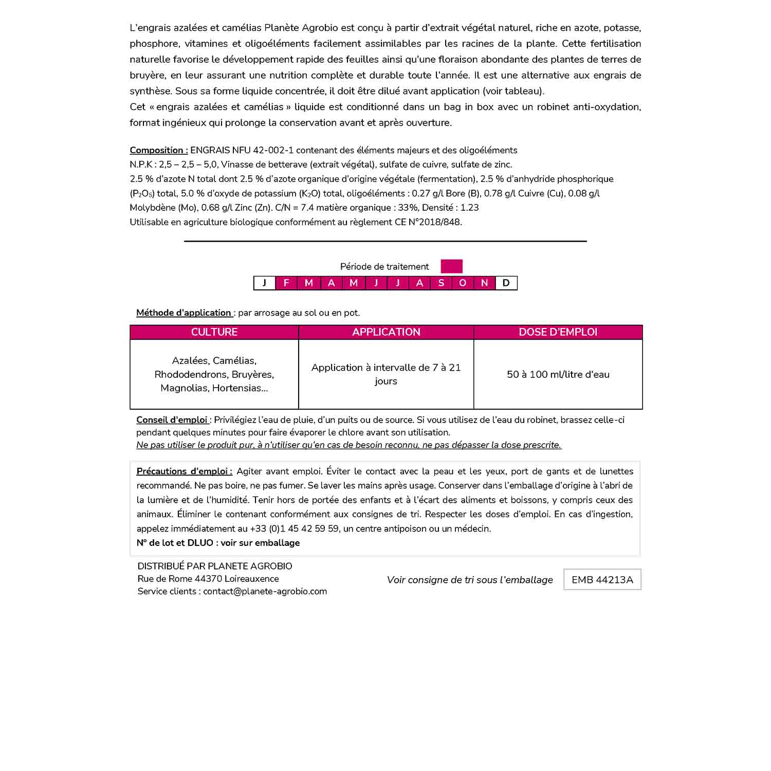 Engrais azalées et camélias 3L – Image 5