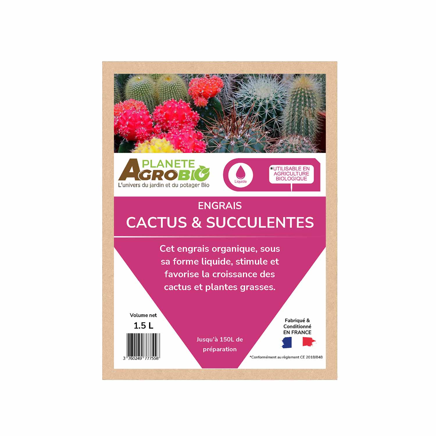 Engrais cactus et succulentes 1.5L – Image 2