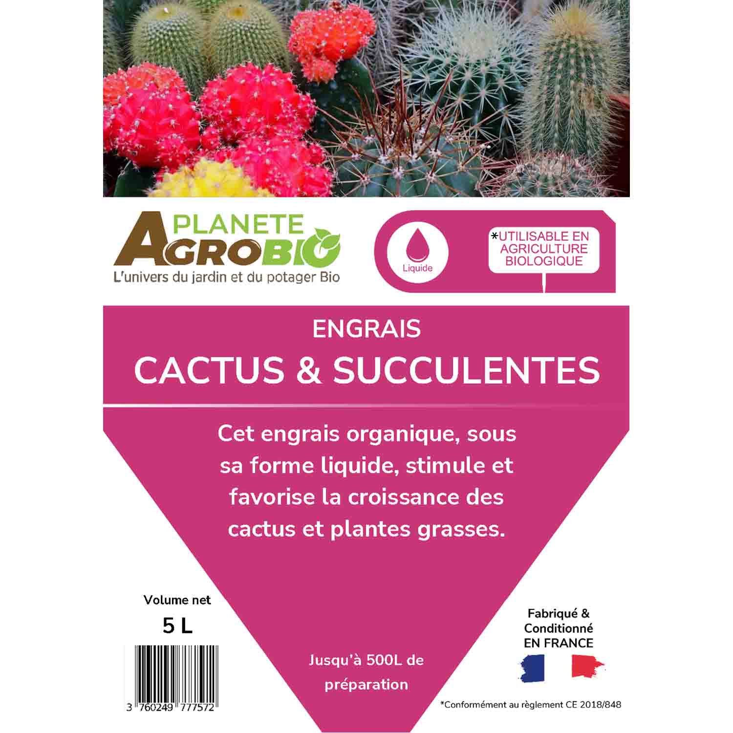 Engrais cactus et succulentes 5L – Image 4