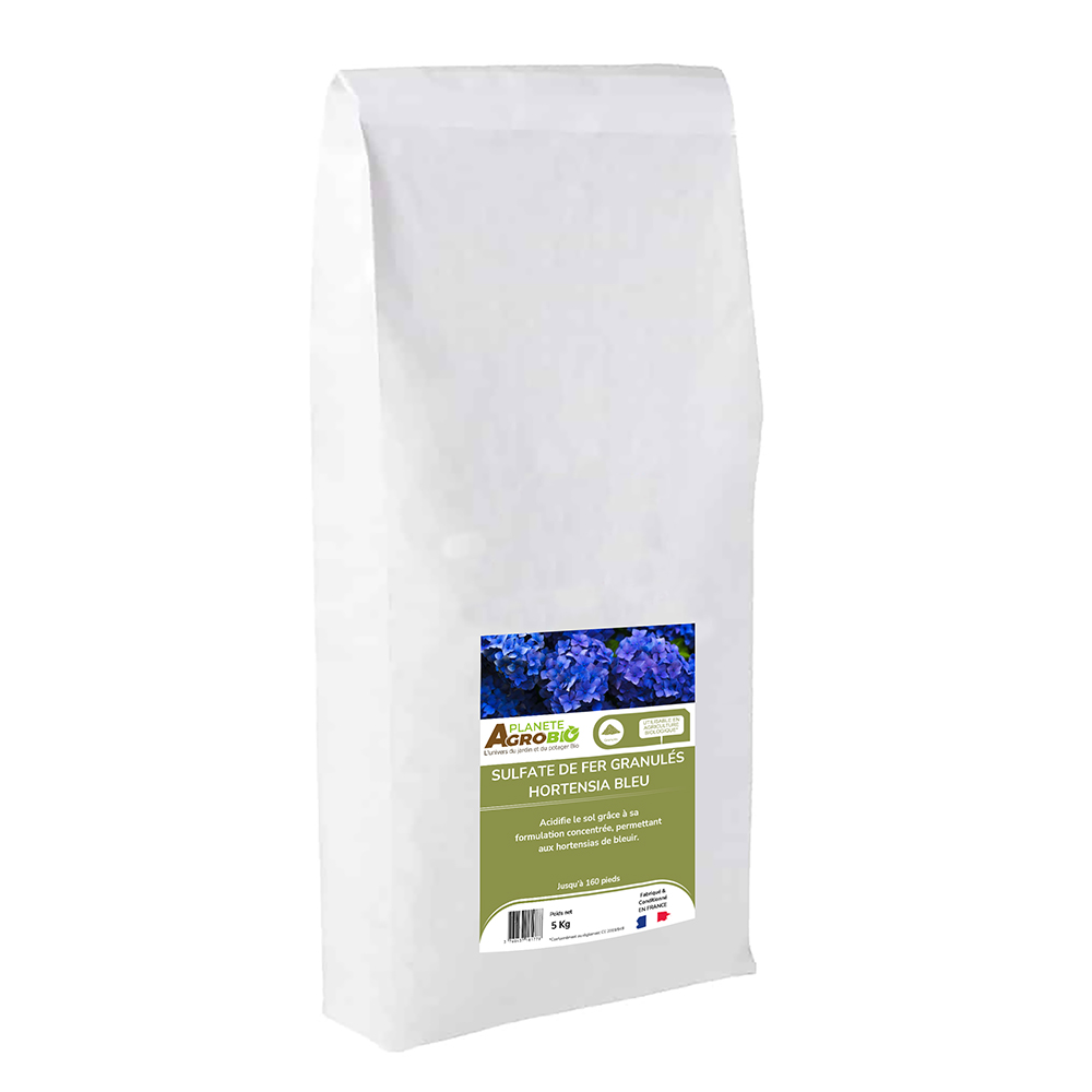 Sulfate de fer granulés hortensia bleu 5Kg