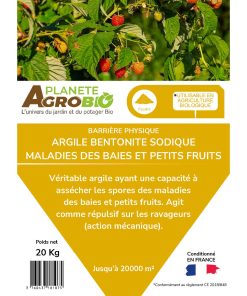 Barrière physique Argile bentonite sodique - Maladies des baies et petits fruits 20Kg – Image 3