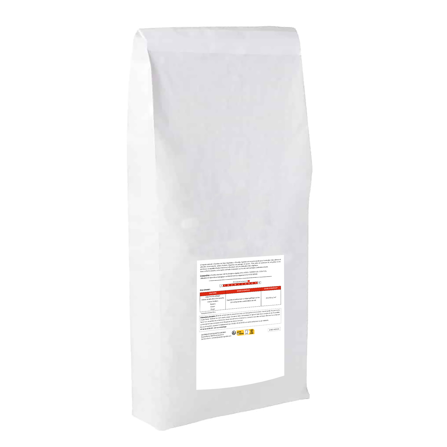 Engrais cendres de bois végétales 20Kg – Image 2