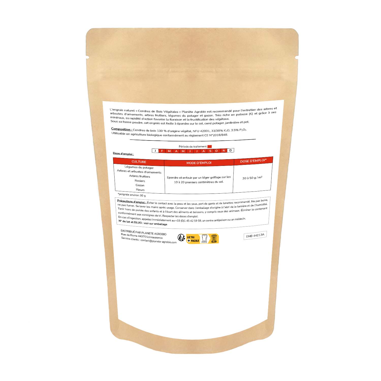 Engrais cendres de bois végétales 1.5Kg – Image 2