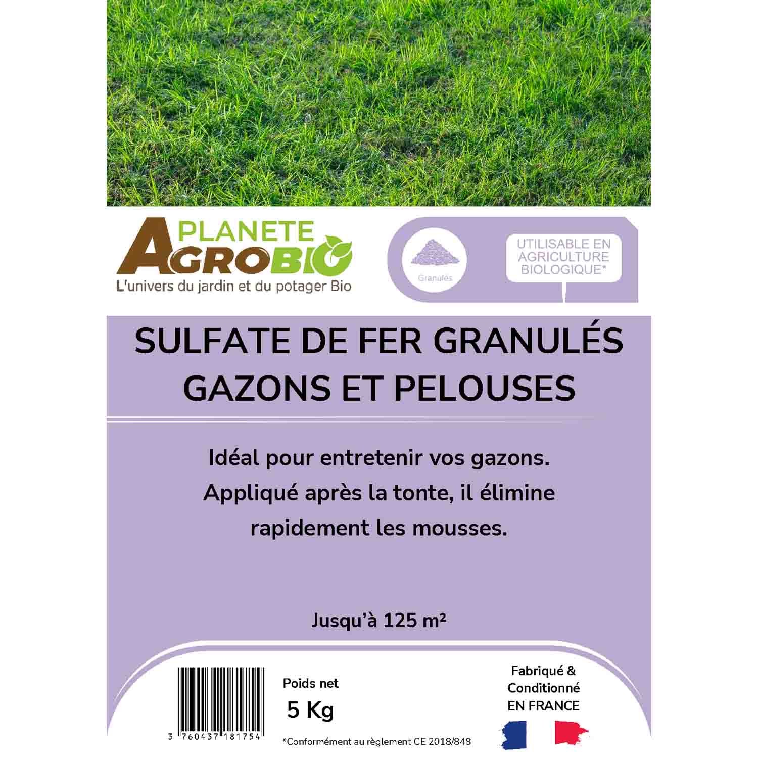 Sulfate de fer granulés gazon et pelouses 5Kg – Image 3