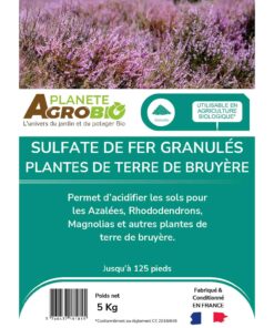 Sulfate de fer granulés plantes de terre de bruyère 5Kg – Image 3