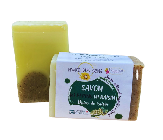 Savon gommage mi pépins mi raisin 100g