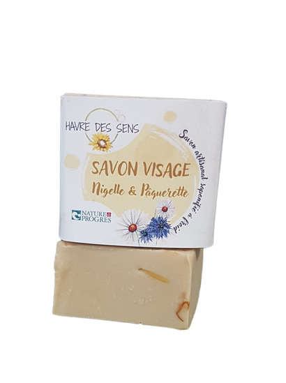 Savon visage nigelle et pâquerette